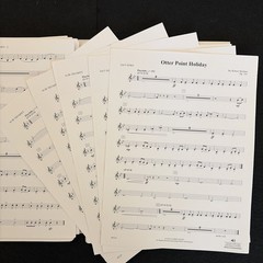 Otter Point Holiday Robert Sheldon Concert Band Score Parts Grade 4 Alfred