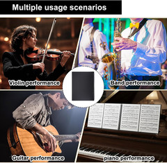 4 Pages Expand Sheet Music Folder Spiral Musics Binder Allow Annotations Black