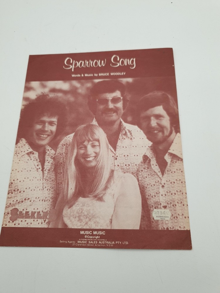 Sparrow Song Sheet Music Words & Music By Bruce Woodley 75c Music Sales AU