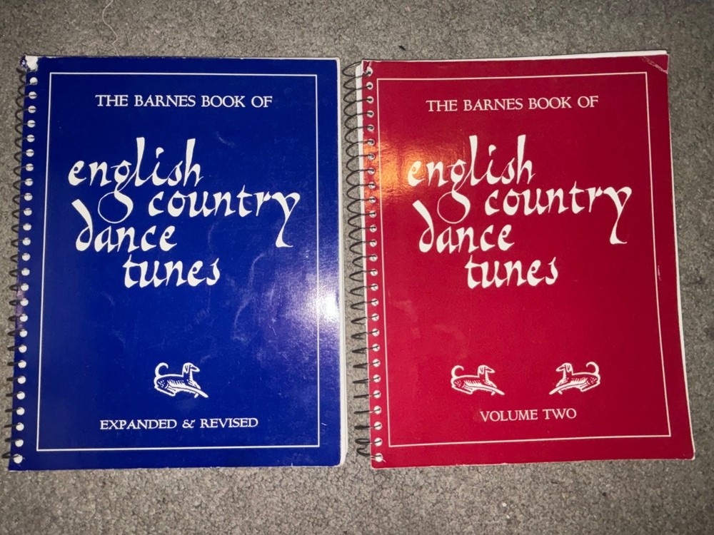 Lot of 2 Barnes English Country Dance Tunes Vol 1 & 2 Song Book Piano Guitar
