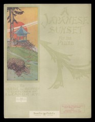 JAPANESE SUNSET Jessie L Deppen ca1921 PIANO SOLO Oriental Vintage Sheet Music