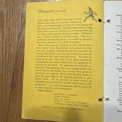 Vintage “Fun And Folk Songs” Book, Westminster Press, 1941