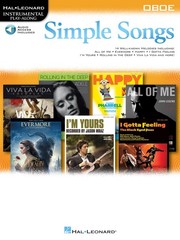 Simple Songs for Oboe Solo Sheet Music Play-Along Hal Leonard Book Online Audio
