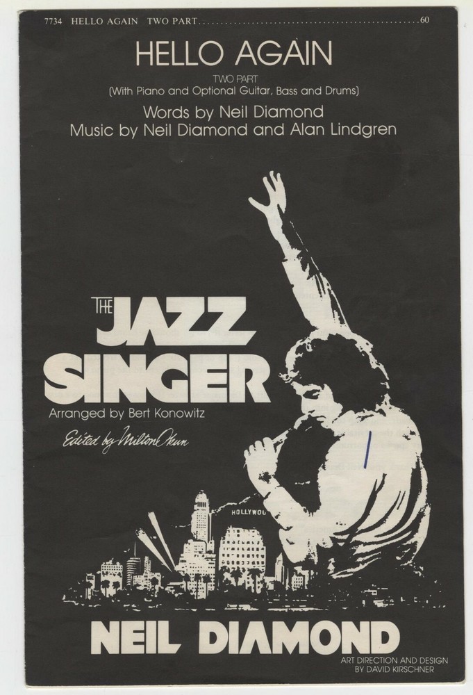 Choral Music: Hello Again by Neil Diamond -2 Part-Qty.10-Stonebridge Music #7734