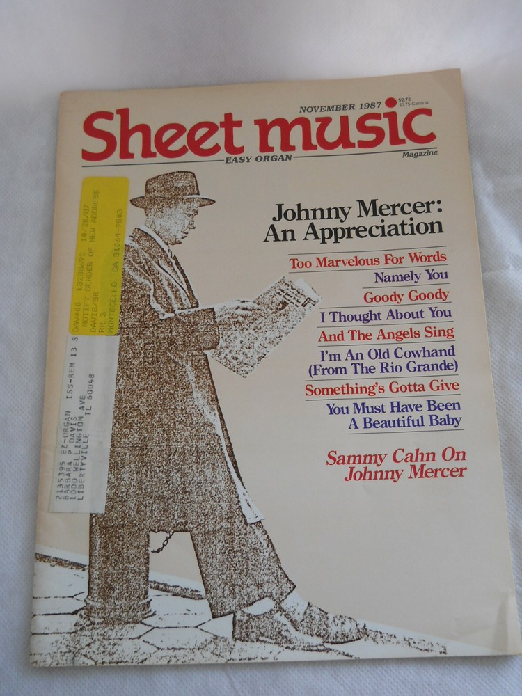 Nov 1987 Easy Organ Johnny Mercer Music Savannah Georgia
