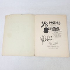 Six Poems After Heine Edward MacDowell Opus 31 1901 Piano Sheet Music