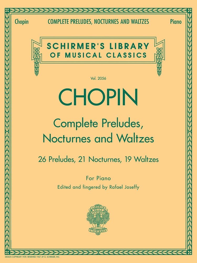 Chopin Complete Preludes Nocturnes Waltzes Piano Sheet Music Advanced Book