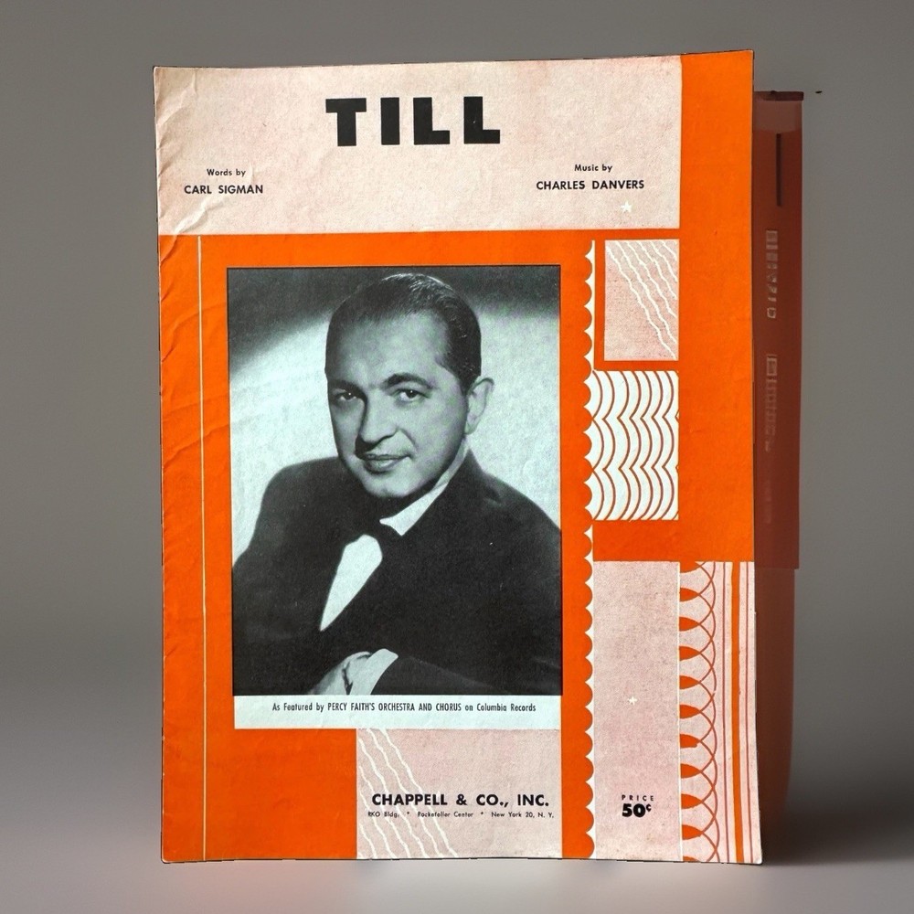 Till Sheet Music 1956 Percy Faith Carl Sigman Charles Danvers Columbia Records