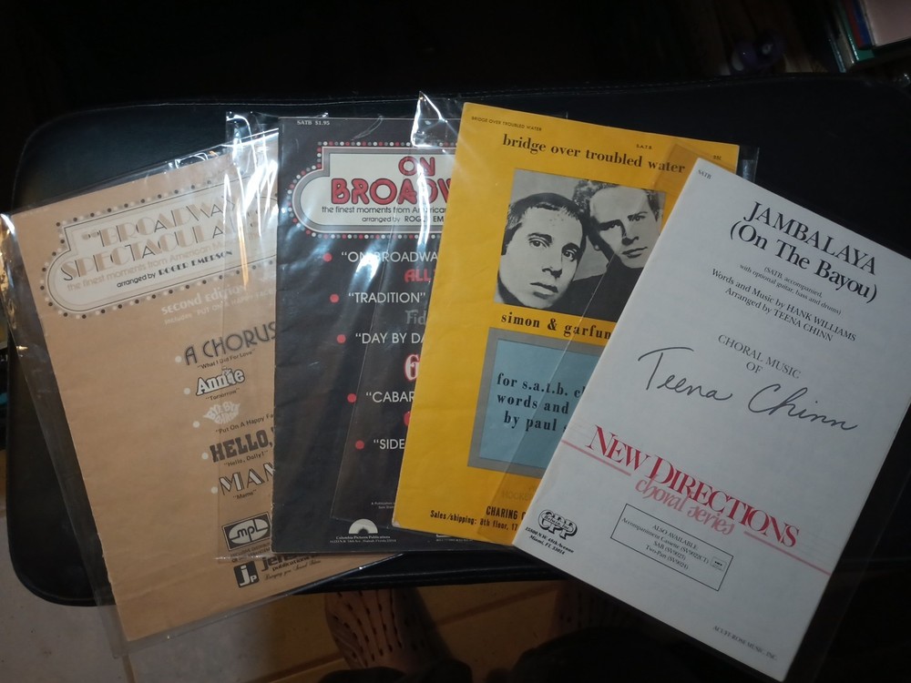 Lot 4 Choral Sheet Music Choral Book Voice Vintage