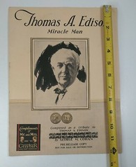 Thomas A Edison Miracle Man 1929 Advertising GraybaR Electric Co Sheet Music