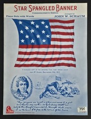 Star Spangled Banner Sheet Music Piano Guitar Vocal Schaum Commemorative 1975