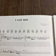 1990 I SAW RED WARRANT JANI LANE Original Sheet Music Edition Virgin Dick Dragon