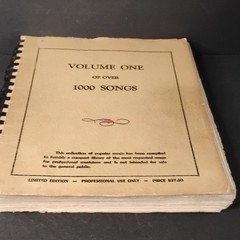 Volume One Over 1000 Songs Spiral Bound Voice Solo Popular Sheet Music Book