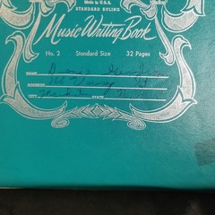 Vintage Passantino Brands Music Writing Book No. 2 Standard Size 32 Pages Used