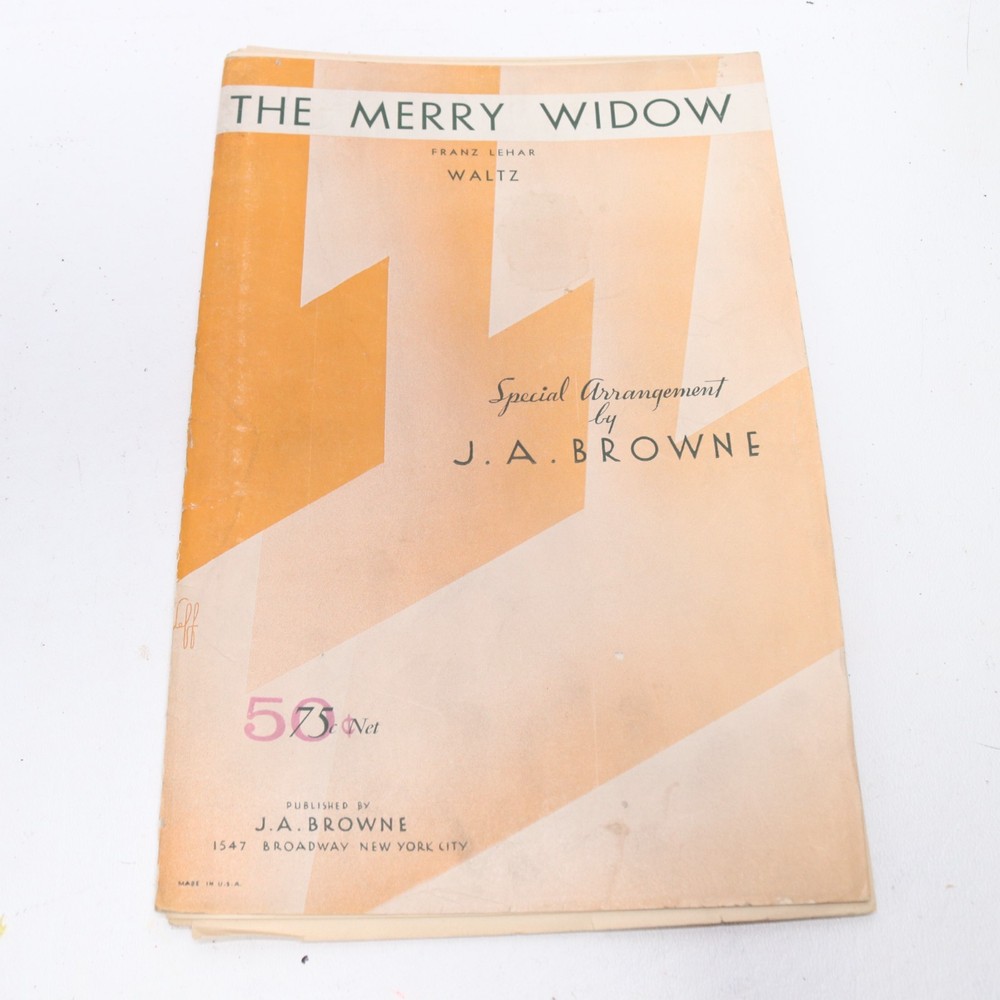 Merry Widow Orchestra Parts Sheet Music Scores Multiple Parts 1932 JA Browne
