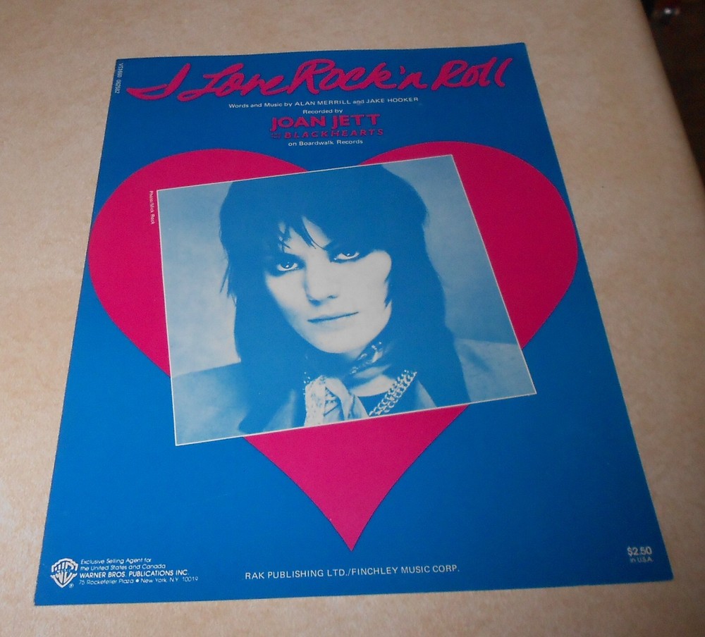 Original 1980 Joan Jett Blackhearts I Love Rock n Roll 6 Page Sheet Music