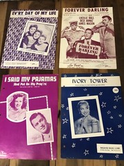 Vintage Sheet Music LOT 48 Pcs of Folk Pop Movies Musical Paper Ephemera