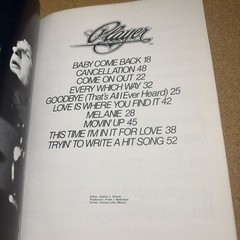Player Songbook Featuring Baby Come Back Piano Guitar Photos Very Good
