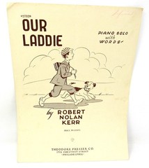 Our Laddie Sheet Music 1942 Piano Solo with Words Clean Beginner Kerr US Seller