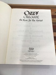 Ozzy Osbourne No Rest for the Wicked Guitar Tabulature Song Book CPP/Belwin Rock
