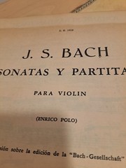 Bach Sonatas & Partitas Violin Solo Book 60ppg