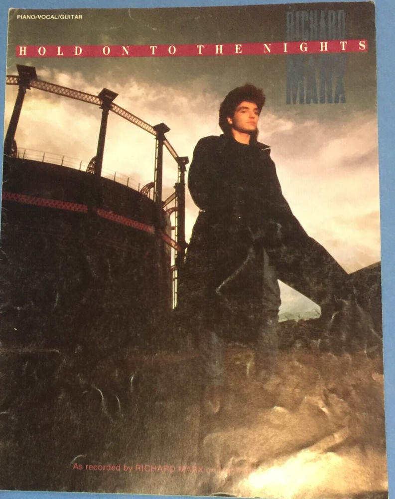 Hold On To The Nights Richard Mark 1987 Vintage Sheet Music Piano Vocal Guitar