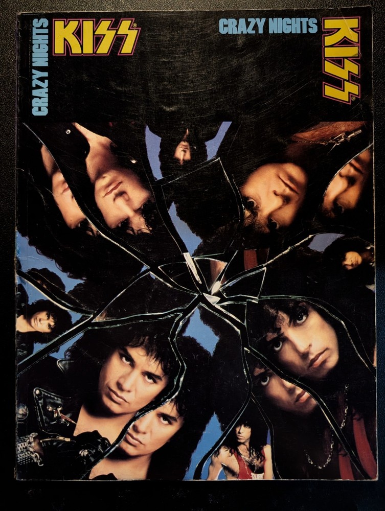 KISS Crazy Nights Songbook. Rare 1987 Gene Paul Bruce Kulick Eric Carr
