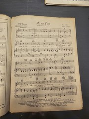 Miss You ~ Tobias/Tobias/Tobias ~ 1939 Santly-Joy Sheet Music
