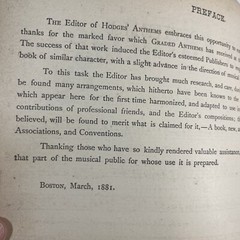 Hodges Anthems 1881 Antique Choral Music Book