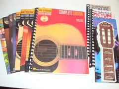 Lot of 13 Guitar Music Instruction Books, CD&rsquo;s and Chord Aids