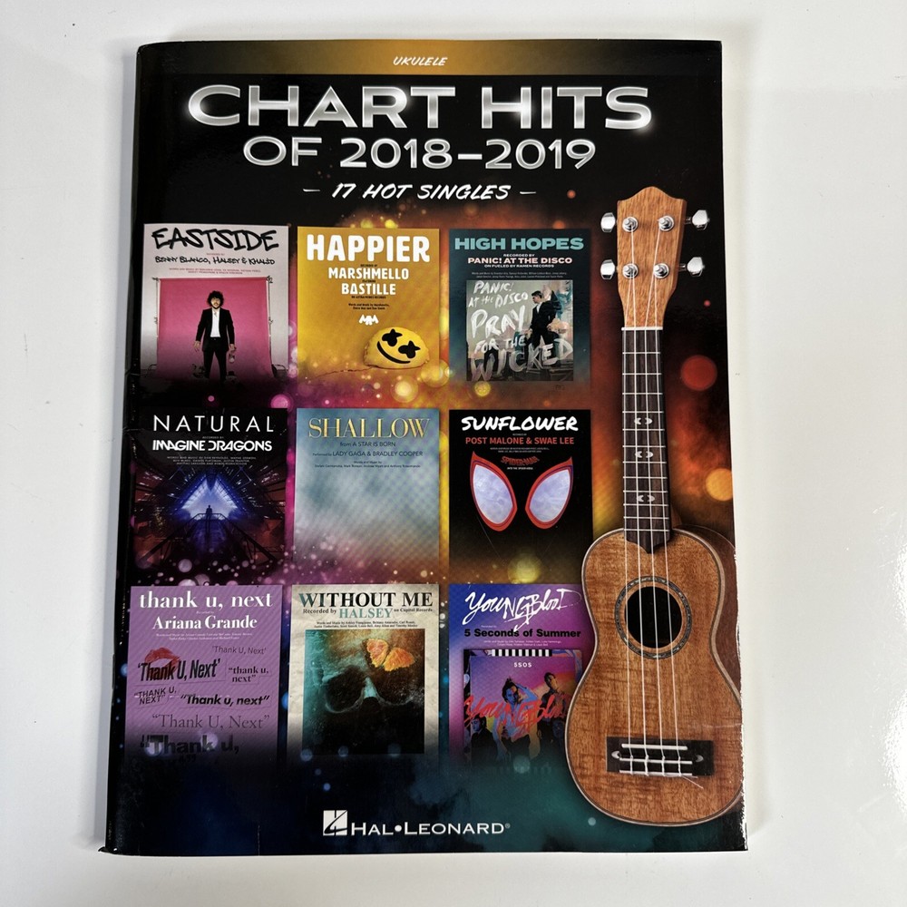 Chart Hits of 2018 – 2019 Ukulele sheet music songbook Ariana Grande Halsey