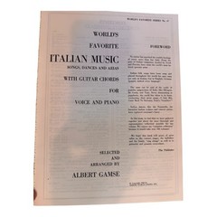 Worlds Favorite Italian Music Sheet Music Book Albert Gamse Voice Piano Guitar