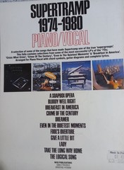 SUPERTRAMP 1974-1980 Songbook Piano vocal guitar Guitar tabs VG