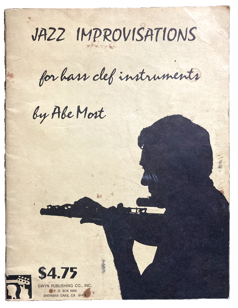 Jazz Improvisations for Bass Clef Instruments Paperback by Abe Most 1975