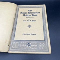 1924 Sheet Music The Junior Intermediate Anthem Book Oliver Ditson Co