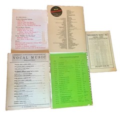 Lot of 5 Vintage Sheet Music The Great Entertainer Genesis Songbook & More
