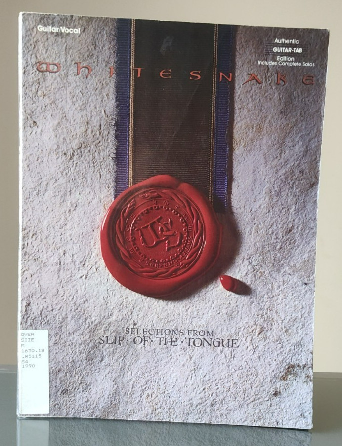 Slip of the Tongue – Whitesnake – Guitar Tab / Vocal Songbook – 1989