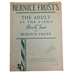 Bernice Frost The Adult At The Piano Book Two Folk Music Instruction 1950 Vtg