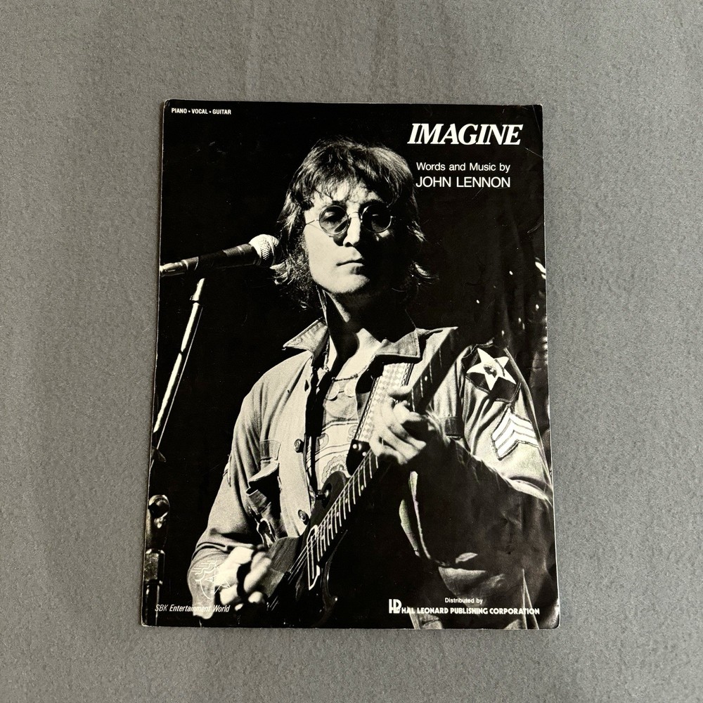 John Lennon Imagine Sheet Music 1971 HP Pub Corp Piano Vocal Beatles Rare