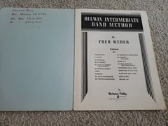 Belwin Intermediate Band Method – Bb Clarinet 1947 Class or Full Band Fred Weber