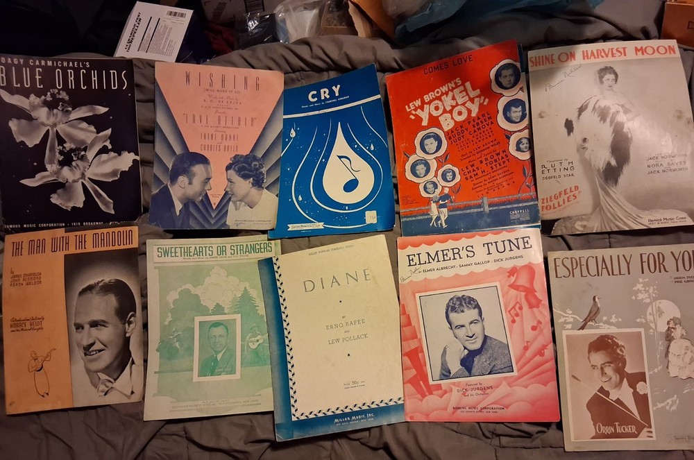 Lot 12 Vintage Sheet Music 1930&rsquo;s – 1940&rsquo;s.