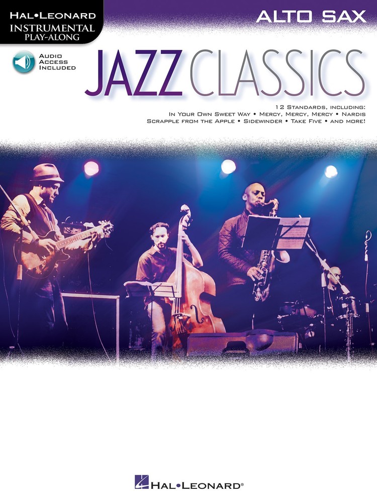 Jazz Classics for Alto Sax Solo Sheet Music 12 Song Play-Along Book Online Audio