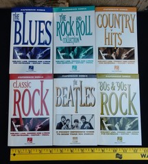6 Books Vintage Paperback Songs Hal Leonard Songbook Keyboard Guitar Vocal-ROCK