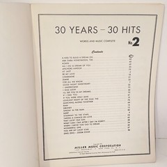 Vintage 1953 30 Years 30 Hits Sheet Music Song Book No 2