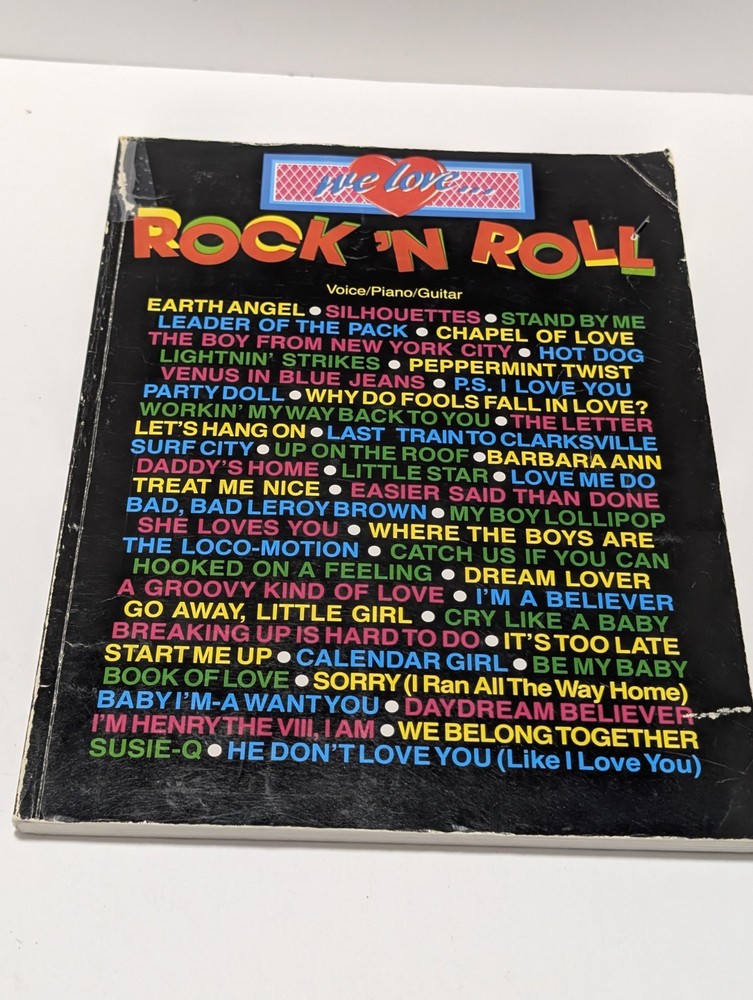 We Love Rock N Roll Sheet Music Voice/Piano/Guitar Beatles Elvis Stones Etc
