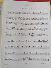 B Marcello Sonata VI for Violincello and Piano Ed Walter Schultz Edition Peters