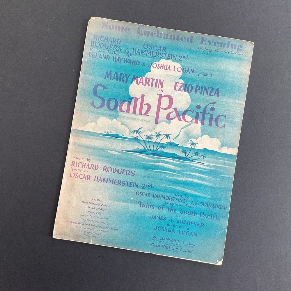 SOUTH PACIFIC 1949 Sheet Music For Piano SOME ENCHANTED EVENING – Broadway Play