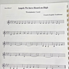 28 Christmas Carols for French Horn Quartet Parts I to IV in F Music Book Scores