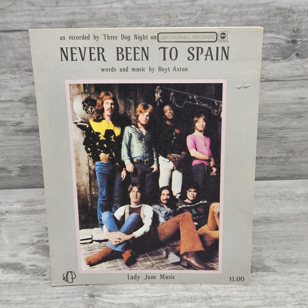 Never Been To Spain Sheet Music Three Dog Night Piano Guitar Vocals Rock F2G