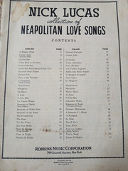 Robbins Music Nick Lucas Collection, Neapolitan Love Songs Piano Sheet Music Cl…